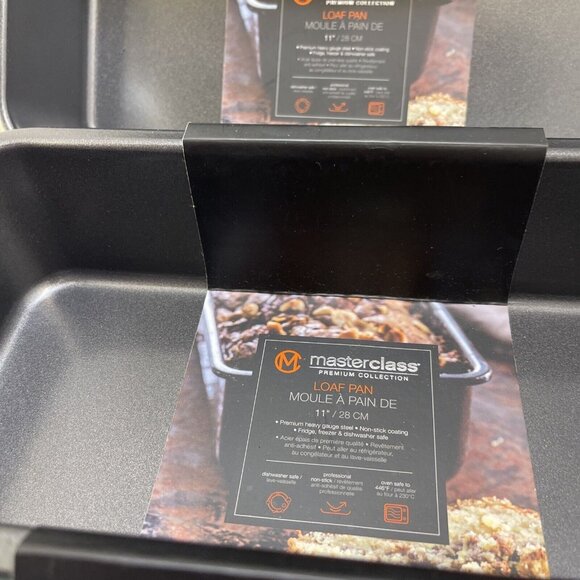 Master class Premium Bakeware - 2 PC. Loaf Pans 11" Black Bread NEW - Picture 4 of 7